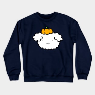 Pumpkin Fluffy Dog Face Crewneck Sweatshirt